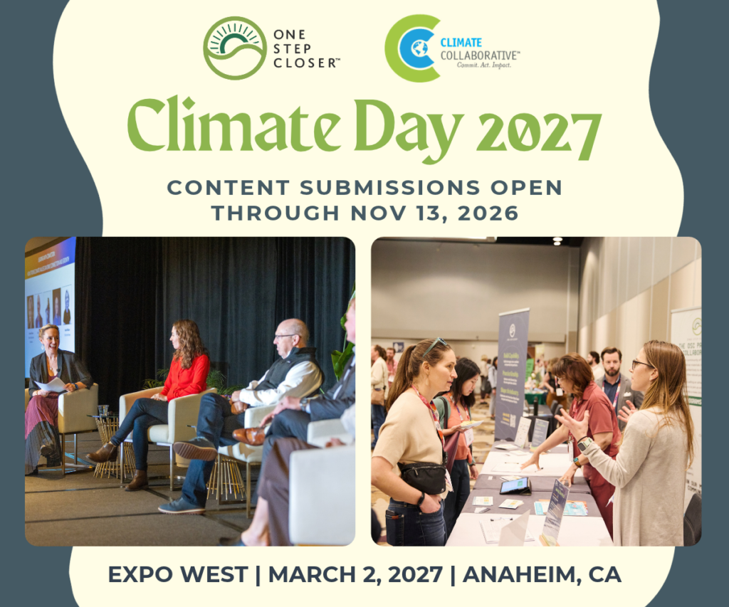 Climate Day 2027 at Expo West, March 2 in Anaheim, CA